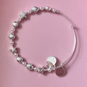 Alex and Ani Silver Ocean Charm Bracelet